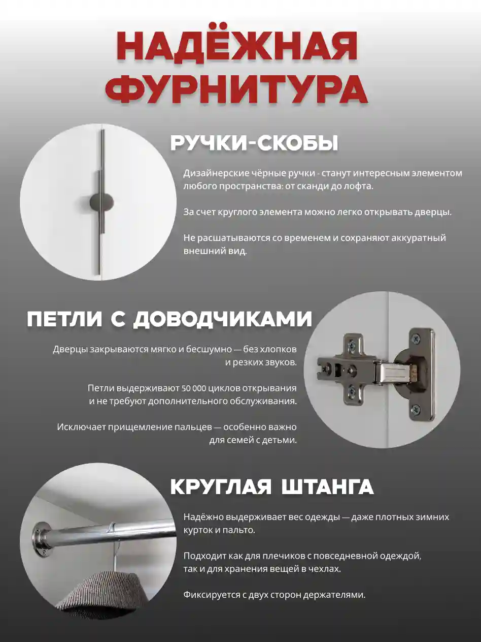 Шкаф 2-дверный Распашной шкаф Desiato ШК2-Ц-Н1-Ф-БЕЛ-Р6.2-100х210х50, W3343V Белый вельвет